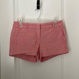 JCrew Red Cotton Shorts